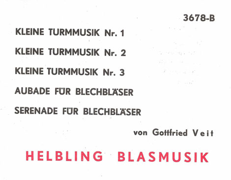 Kleine Turmmusik Nr. I-II-III (1974)